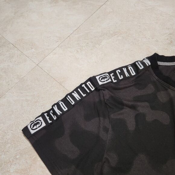 VTG Ecko Unltd Mens XL Unlimited Camo Spellout Skater Streetwear Graphic T Shirt - Picture 5 of 9